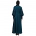 Elegant abaya with long cuff sleeves- Rama Green